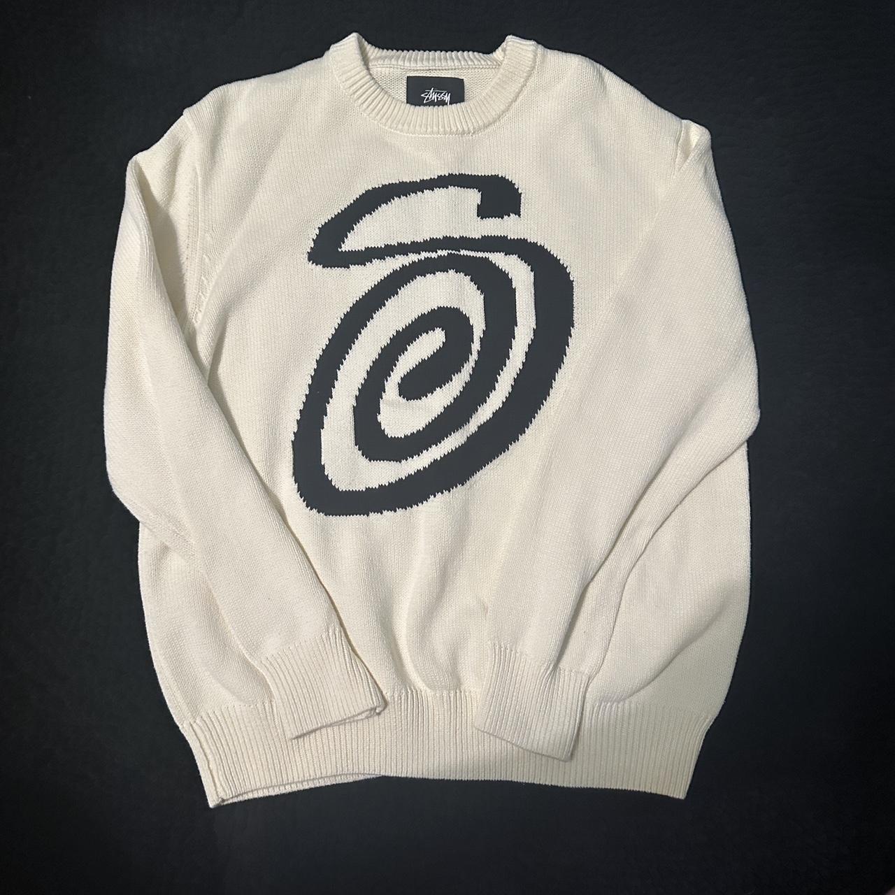 Stussy curly S knit sweater Also selling a black one... - Depop