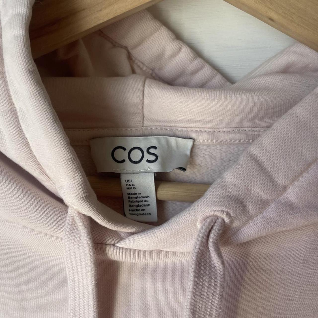 COS Relaxed Hoodie Sweatshirt in Blush Pink Size Depop