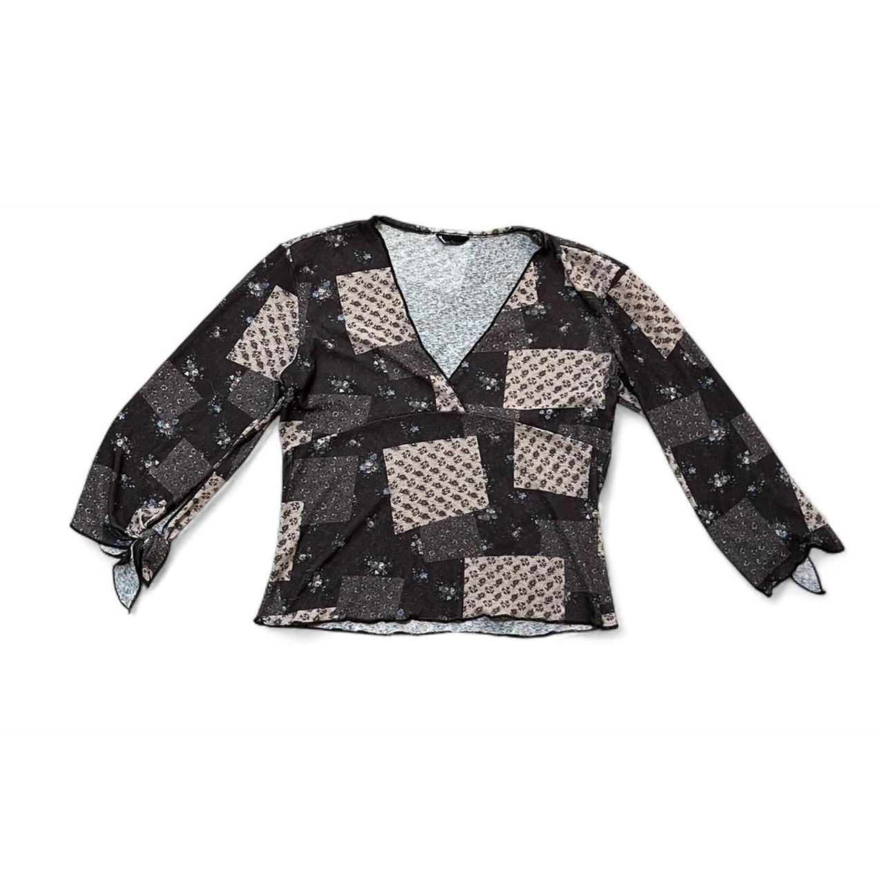 Women's Blouse - Brown/Multi - S – Patch work des… - image 1