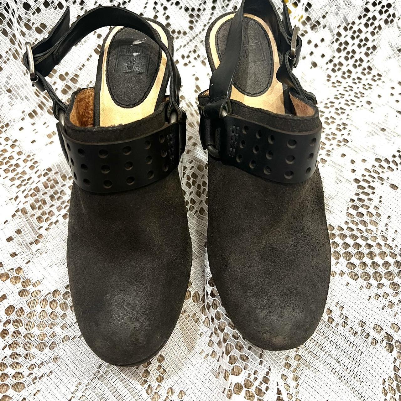 frye leather mules