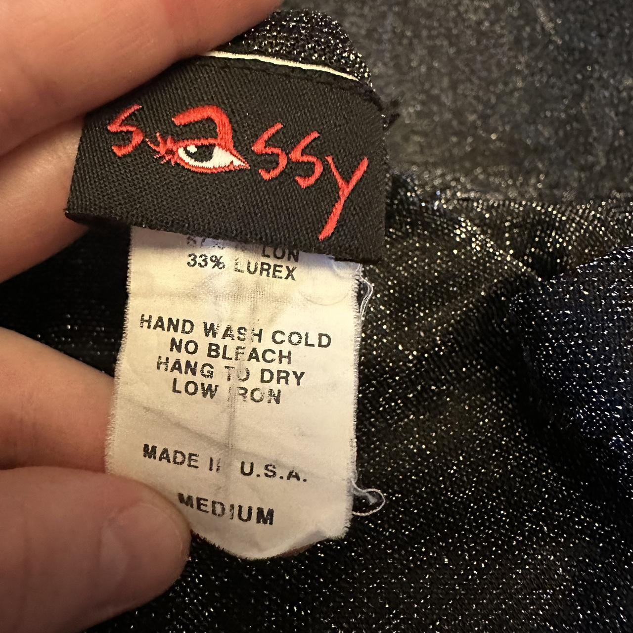 vintage sassy y2k90s silver glitter crop tank top... Depop