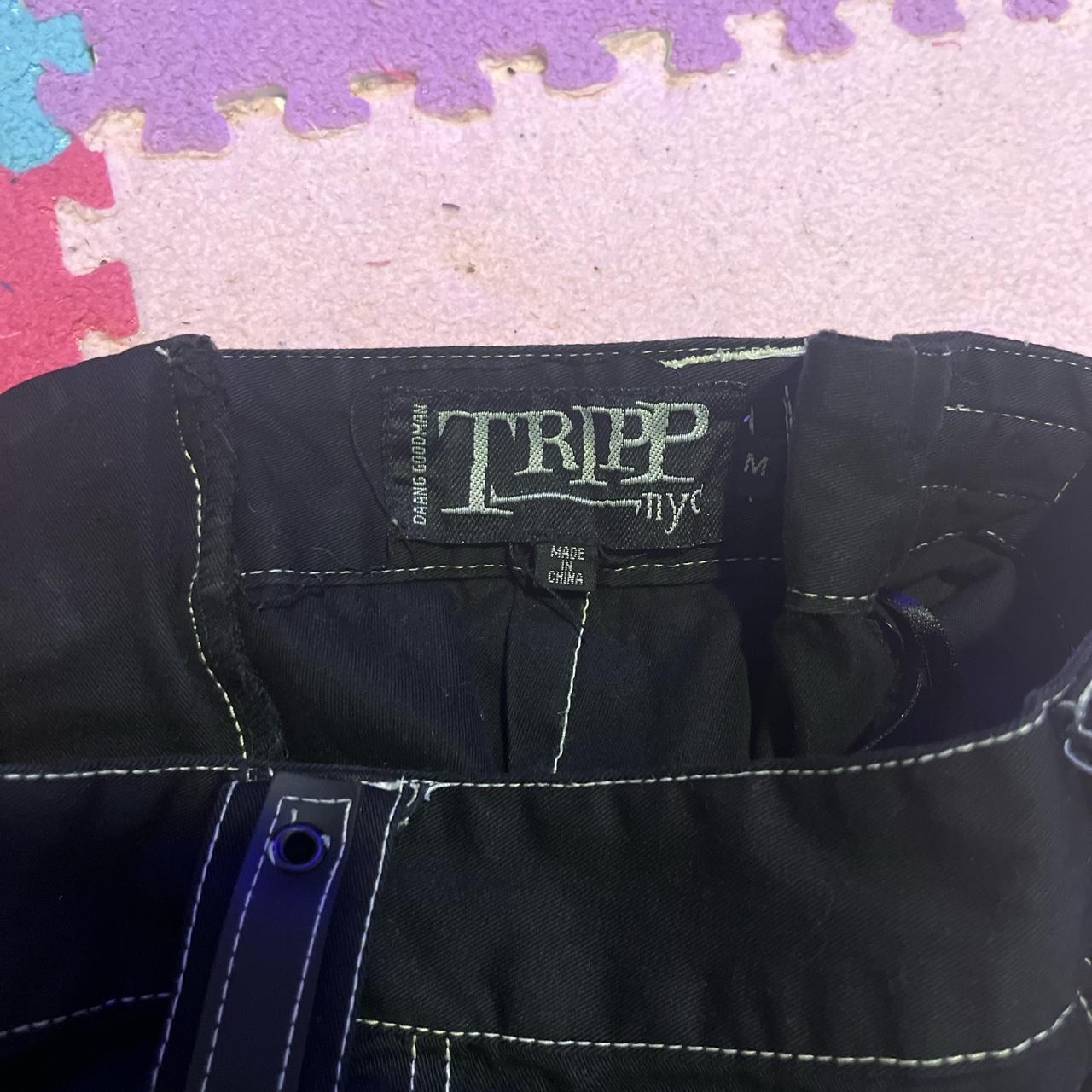 VINTAGE TRIPP NYC Long Black Skirt Pockets + Chains - Depop