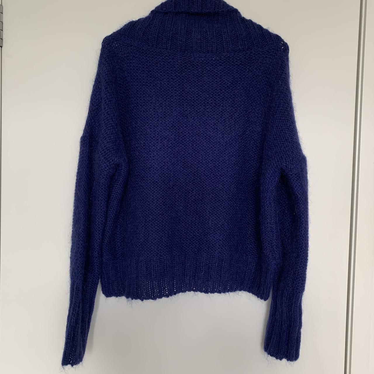 Mister Zimi Blue Wilde Mohair Nylon Blend Jumper... - Depop