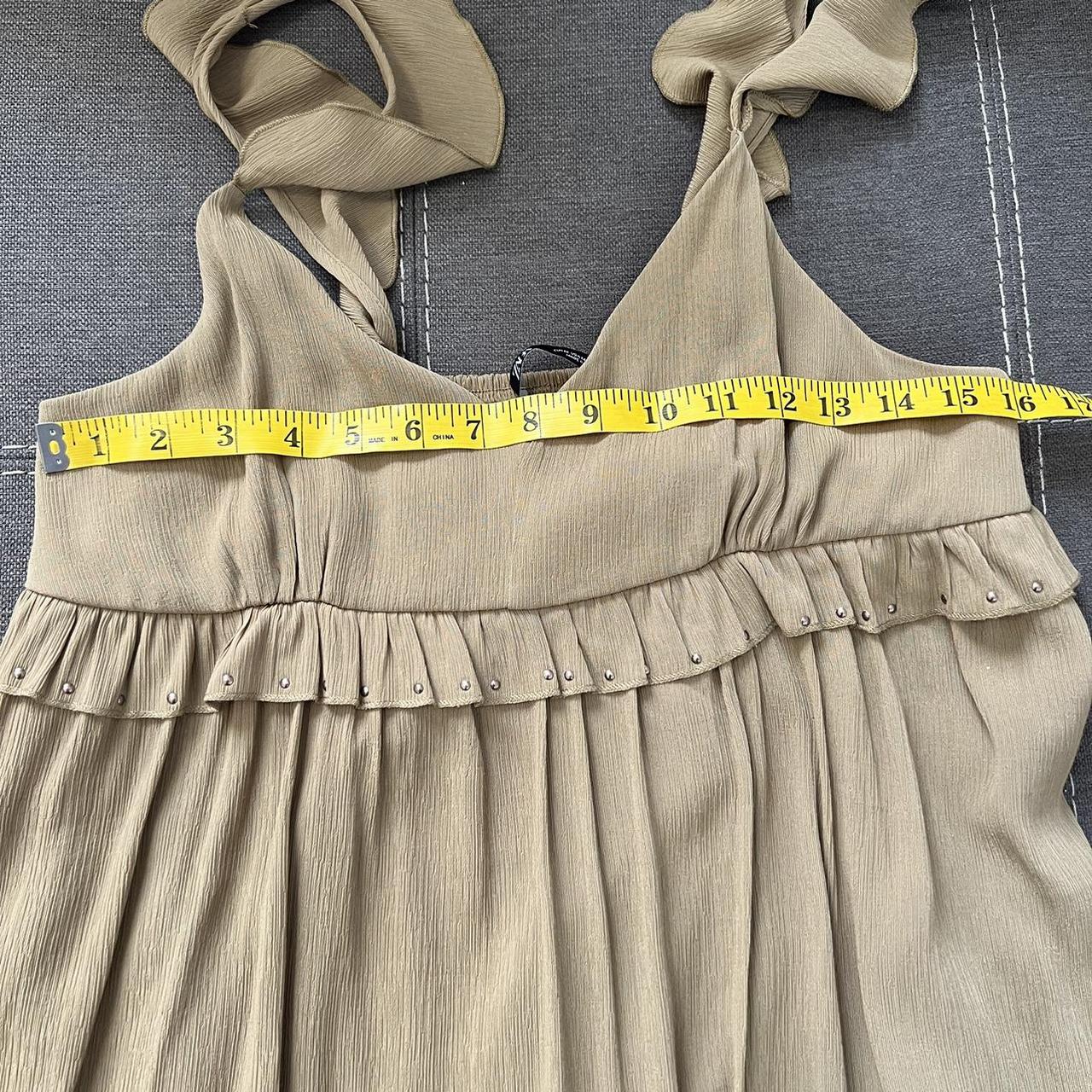 Zara Olive Green Ruffled Baby Doll store Dress