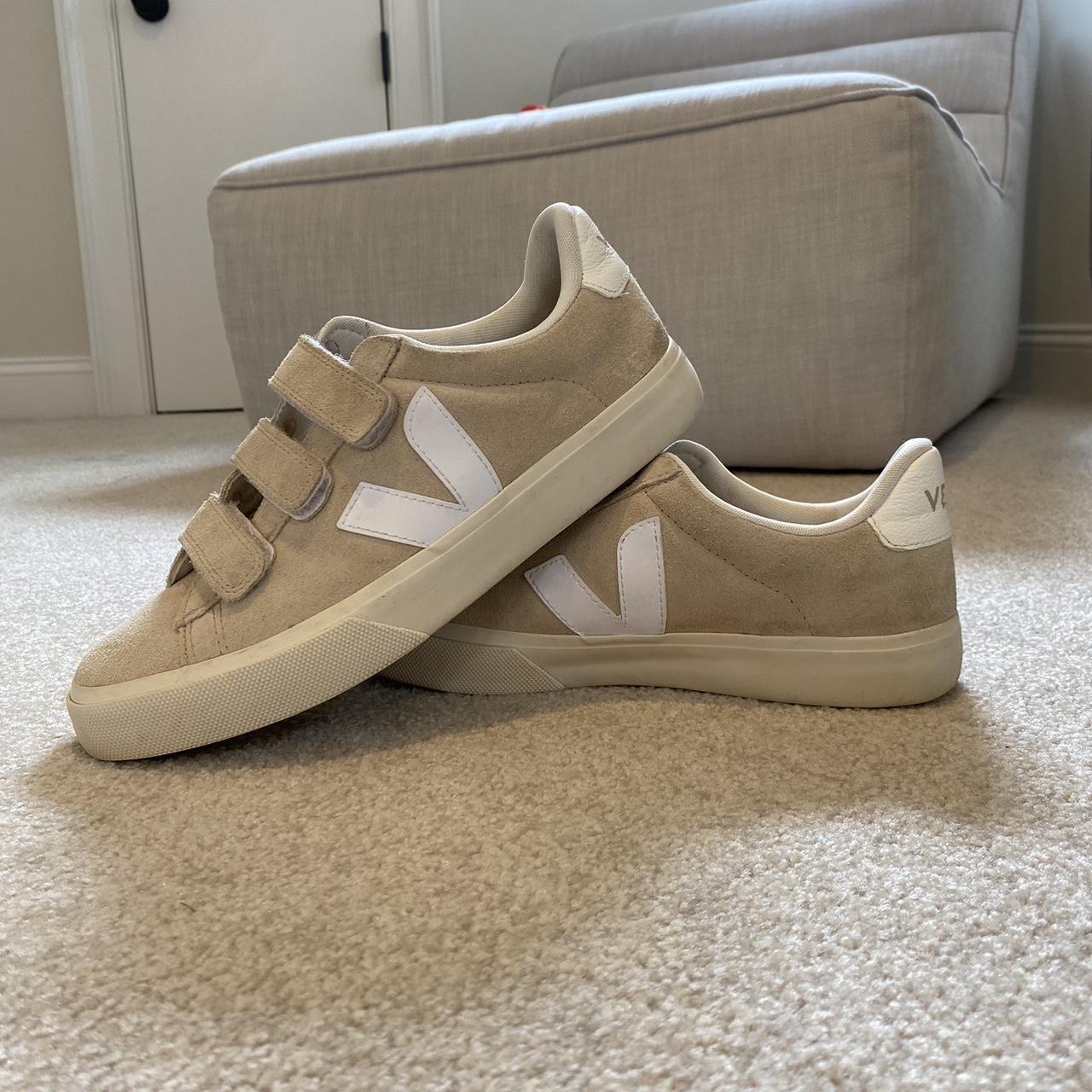 Nude and white, velcro Vejas (worn under 3x... - Depop