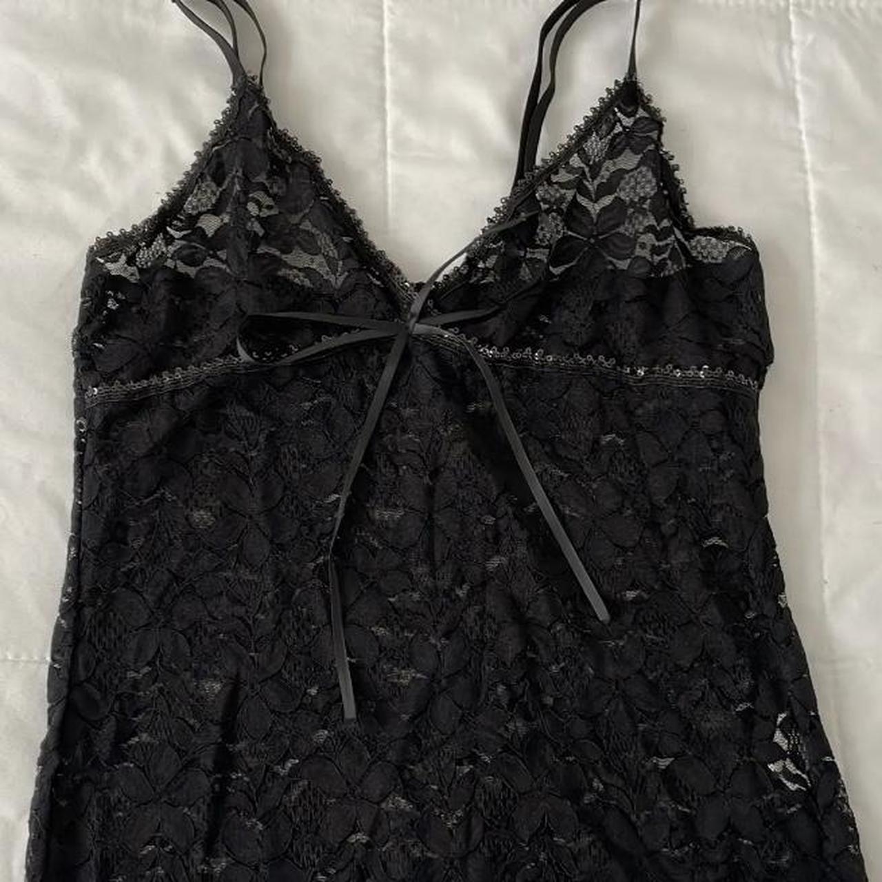 Black See Through Lace Cami Crop Tops Women Summer... - Depop