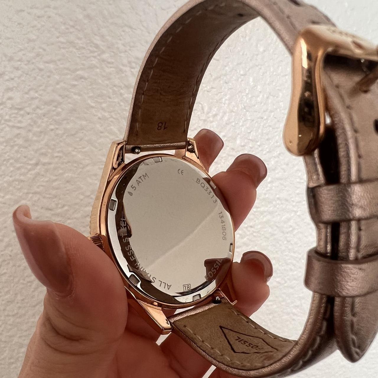 Fossil Rose Gold watch Band Size 18 Condition