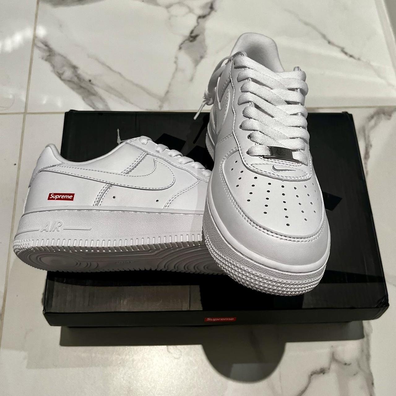 New. Boxed. Nike Airforce 1 Supremes. Size Uk 7.5... - Depop