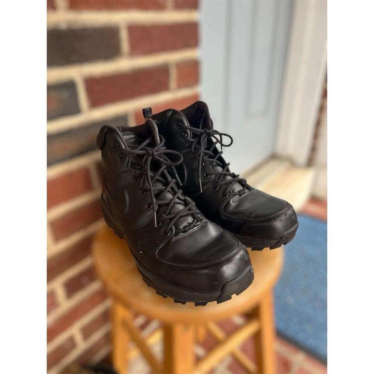 Nike Manoa ACG Men s Black Leather Combat Boots Lace. Depop