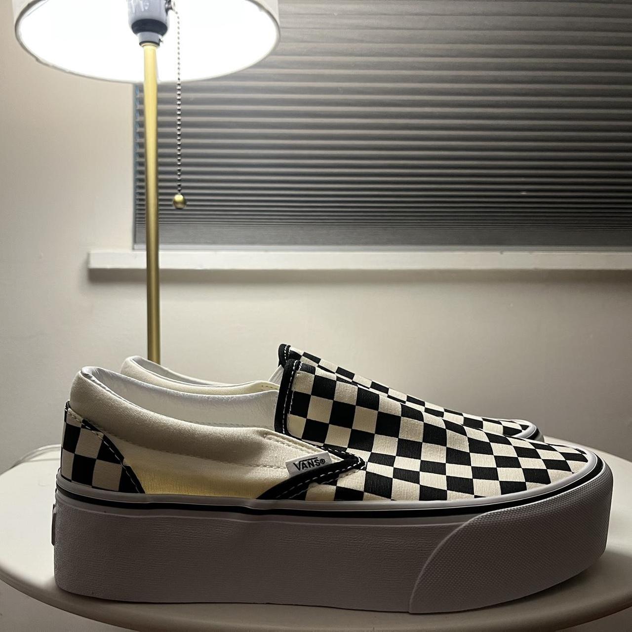 checkered vans women's