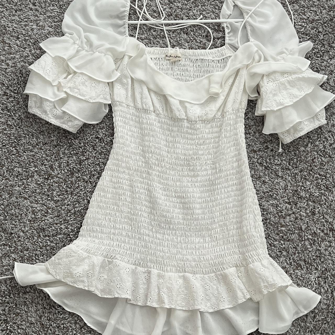 For love lemons bora bora ruffle mini dress white