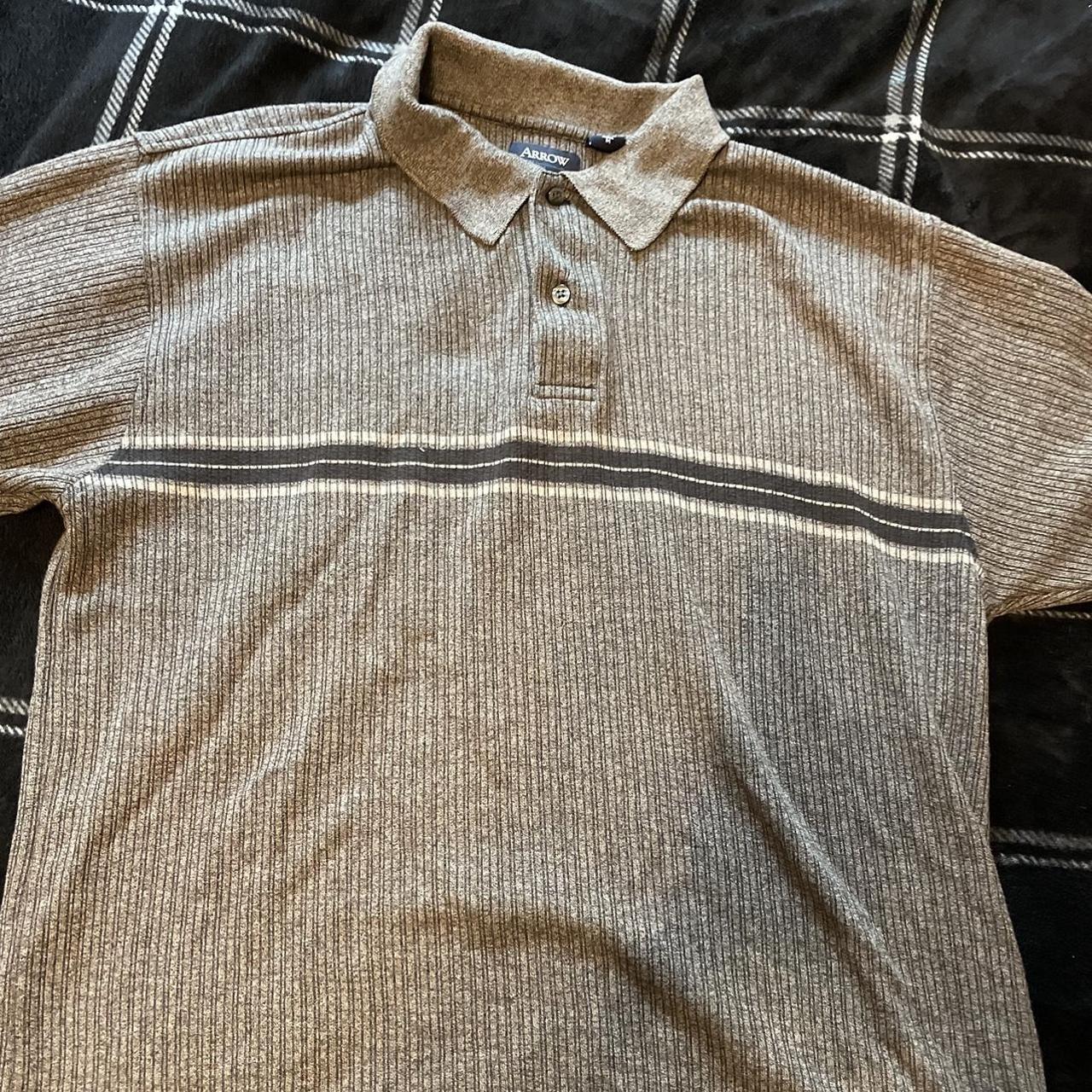 Arrow brown collared Shirt Nice material and... - Depop