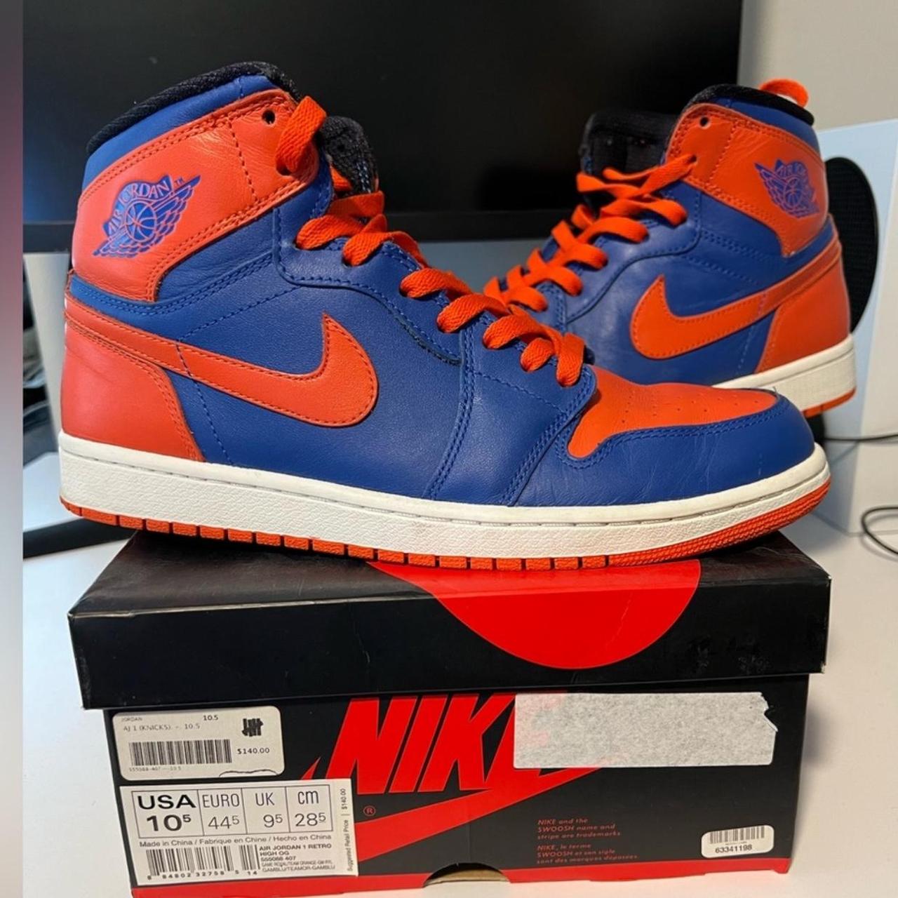 New York Knicks Jordan 1 high Sz 10.5 Used Box