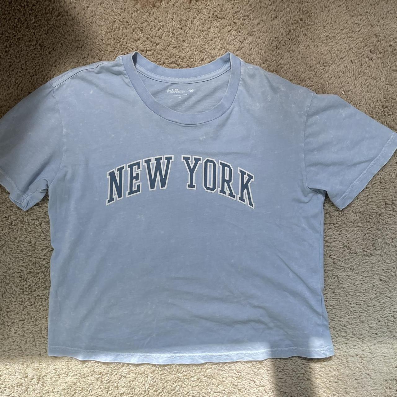 marshalls new york baby tee SIZE: M - Depop