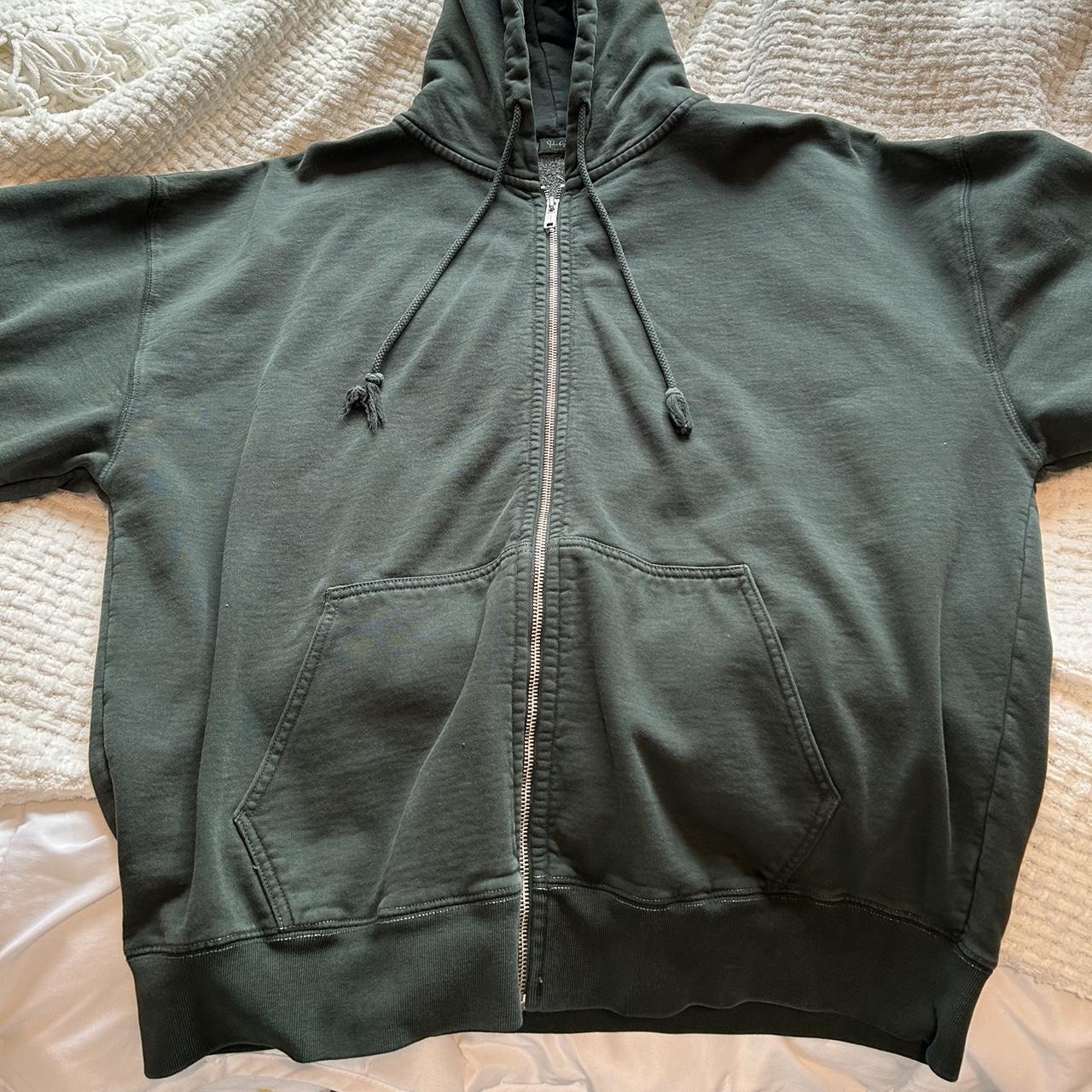 Brandy Melville green zip up Perfect condition - Depop