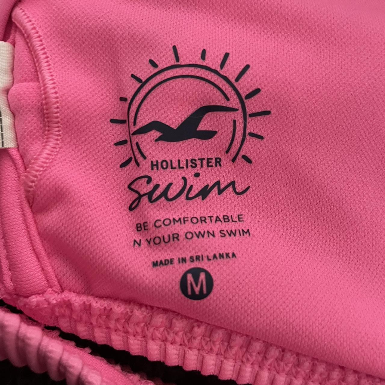 hot pink hollister bikini top never worn, no... Depop