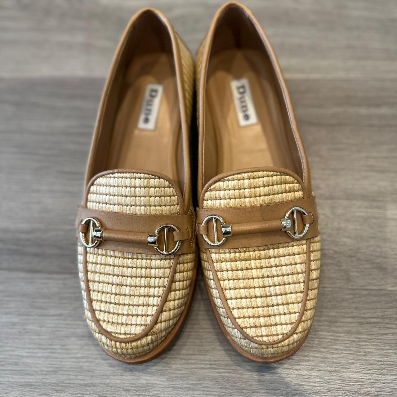 Dune womens tan on sale loafers