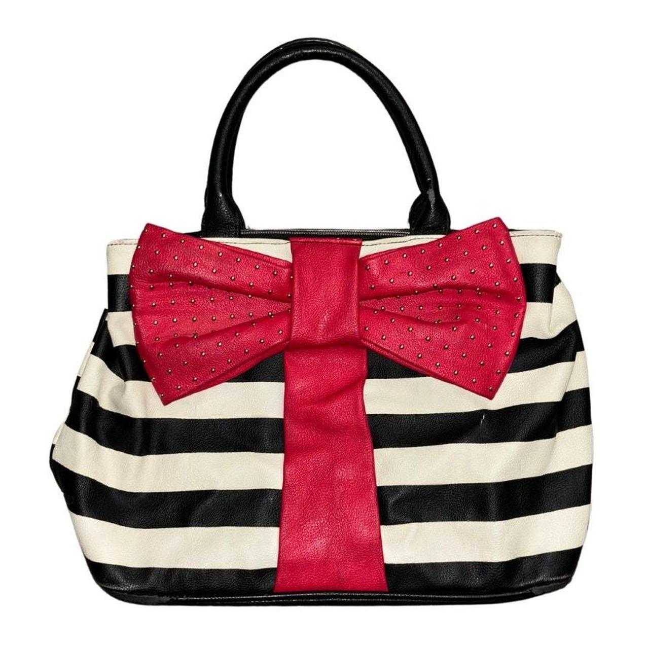 Betsey johnson red bow deals purse