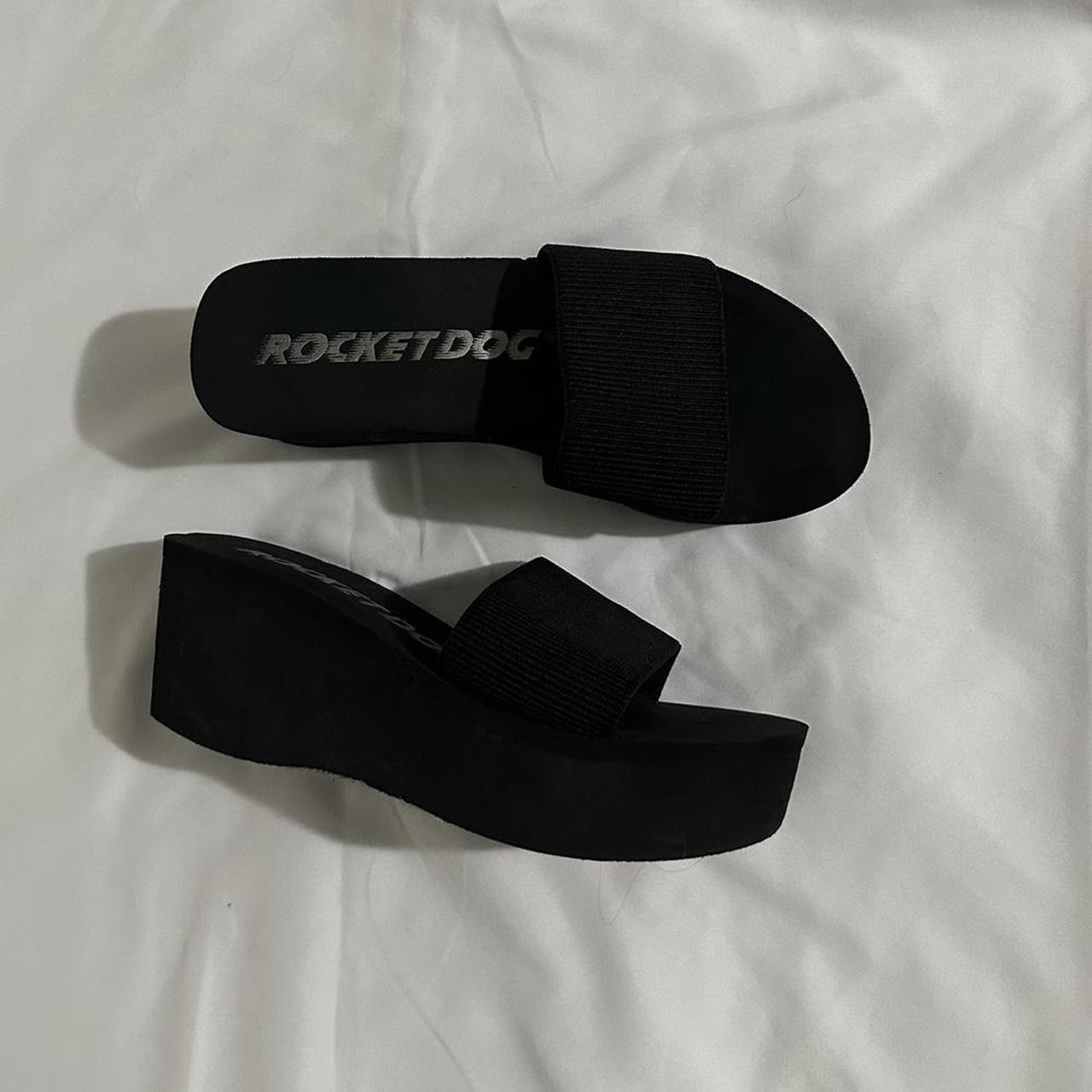 Rocket dog black platform sandals Foam platform... Depop