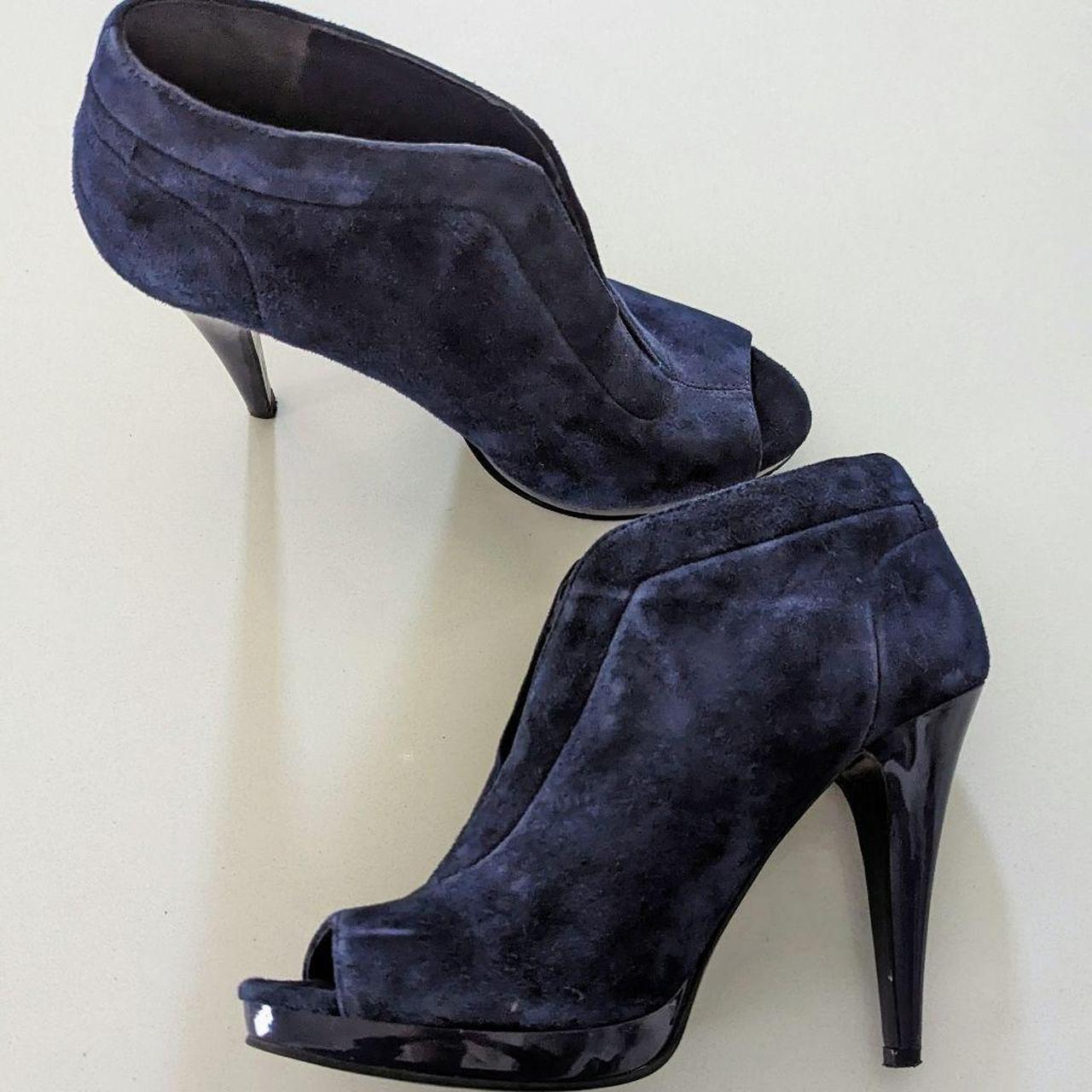 Deep v peep hot sale toe booties