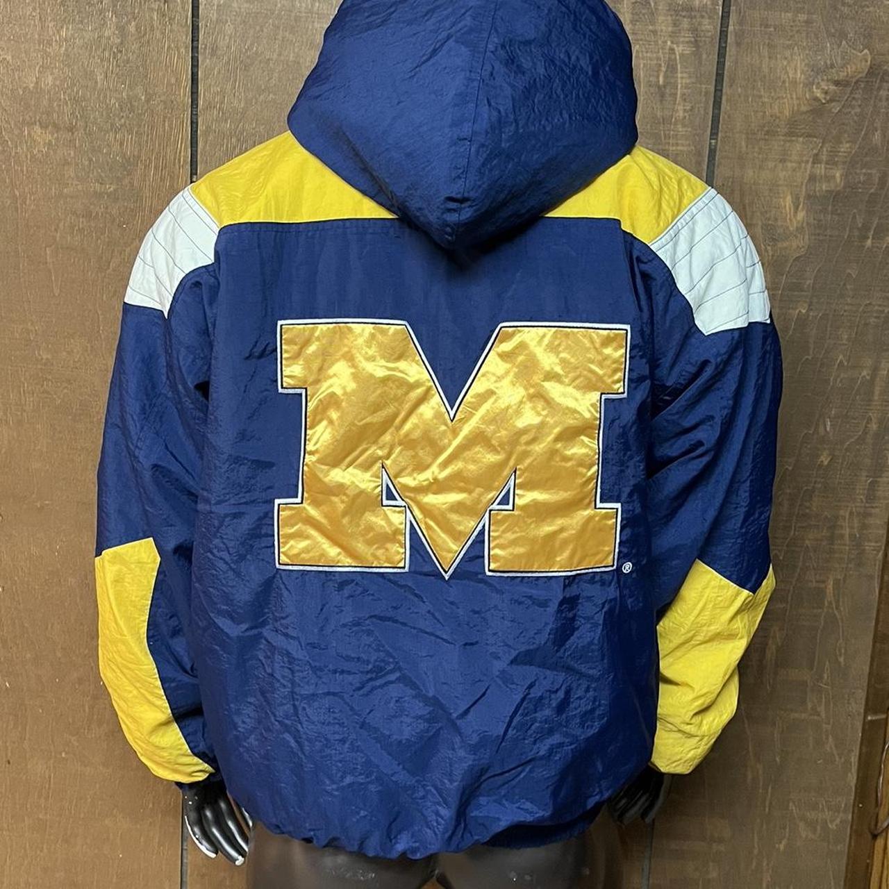 Vintage 90s Michigan Wolverines Starter Double Puffy... - Depop