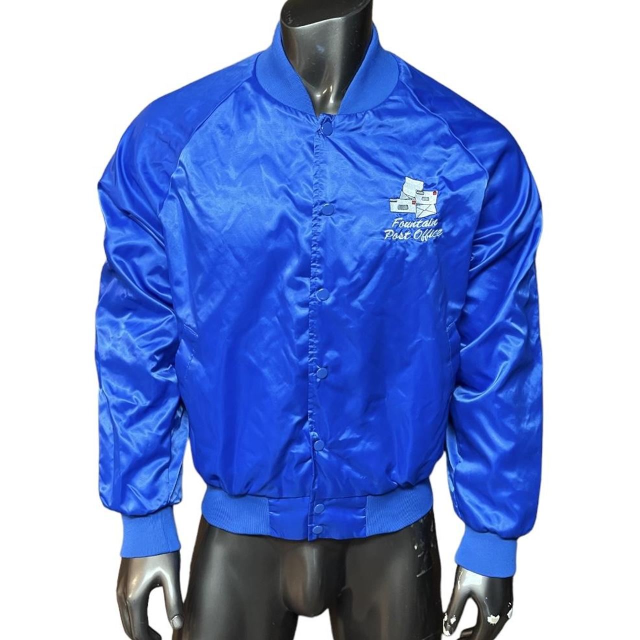 Vintage Fountain Post Office Satin Nylon Jacket Size... Depop