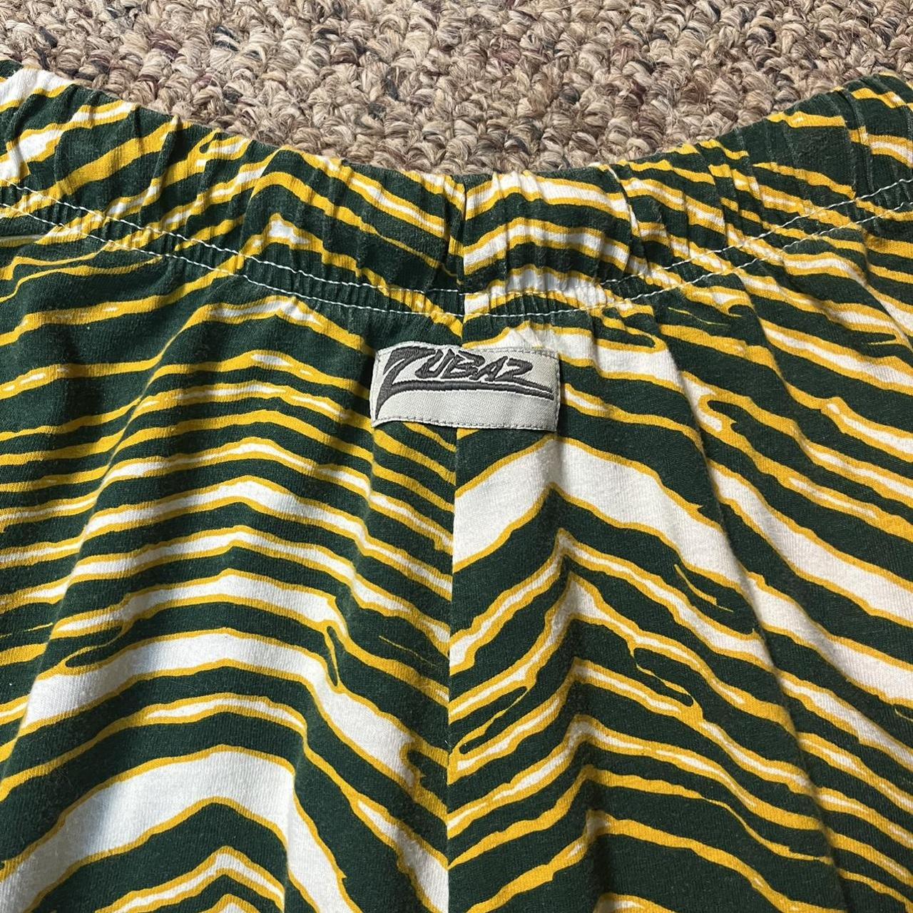 Green Bay Packers ZUBAZ Yellow Green White Vintage Zebra Logo