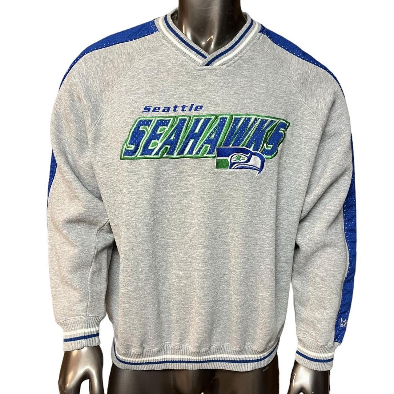 VINTAGE Seattle Seahawks Sweatshirt Adult XL Gray - Depop