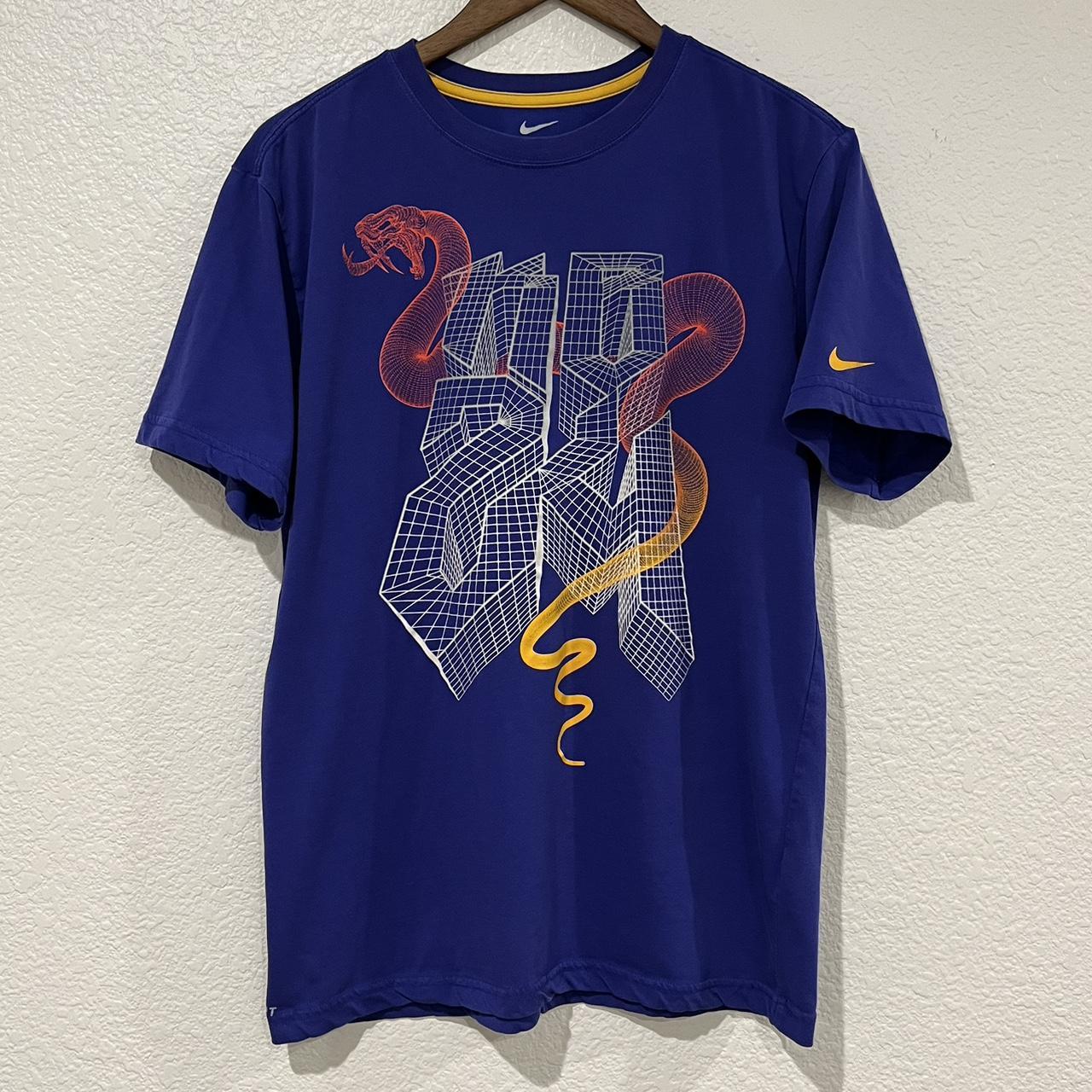 Nike Kobe Bryant T Shirt Mens Small Blue Black Graphic Mamba Dri