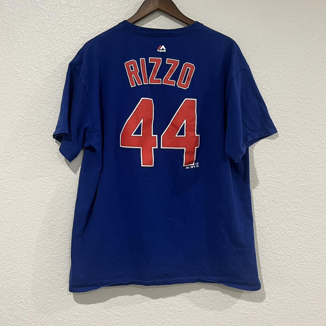 Chicago Cubs #44 Rizzo MLB Baseball Jersey T Shirt Majestic Adult