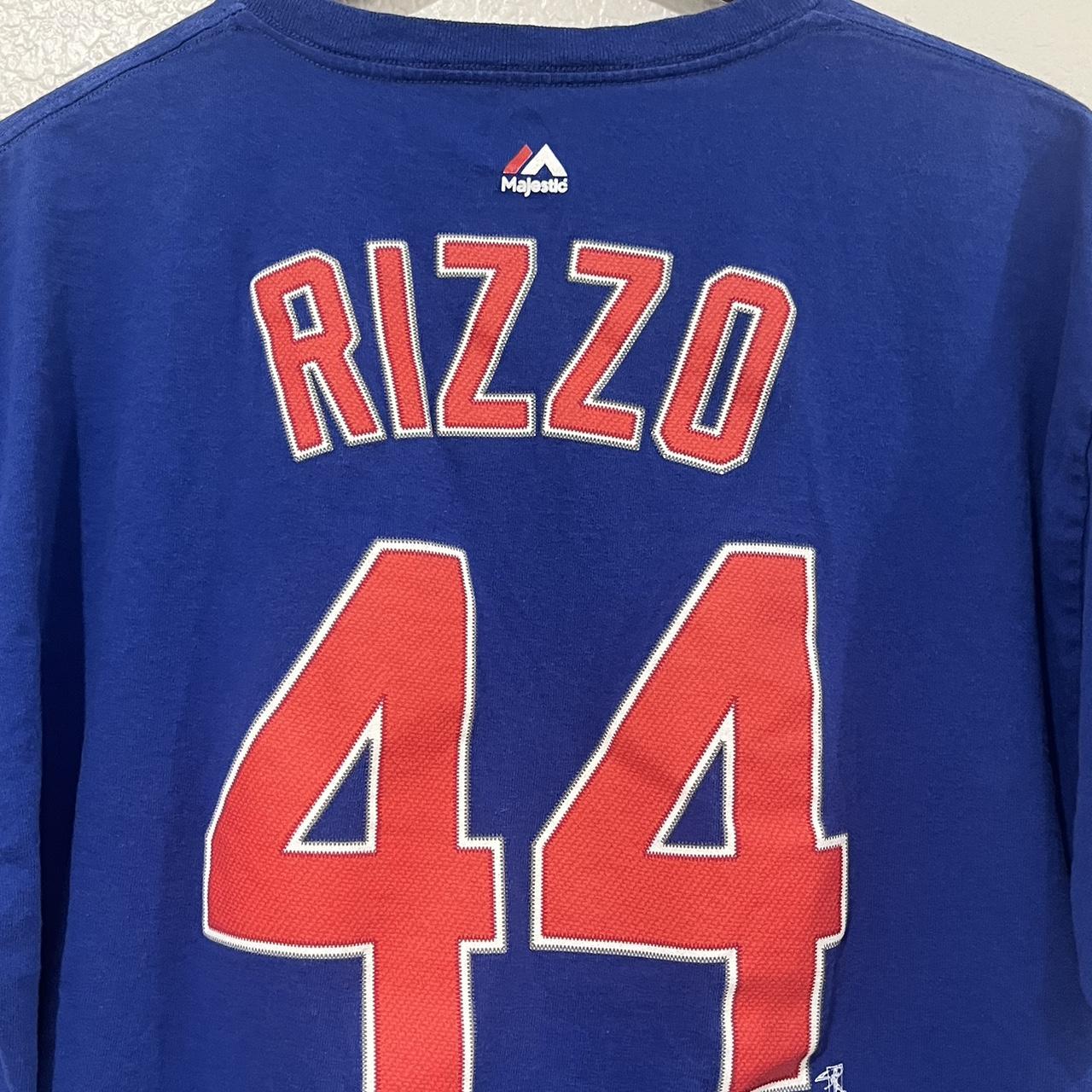Chicago Cubs Shirt Adult XL Blue #44 Anthony Rizzo - Depop