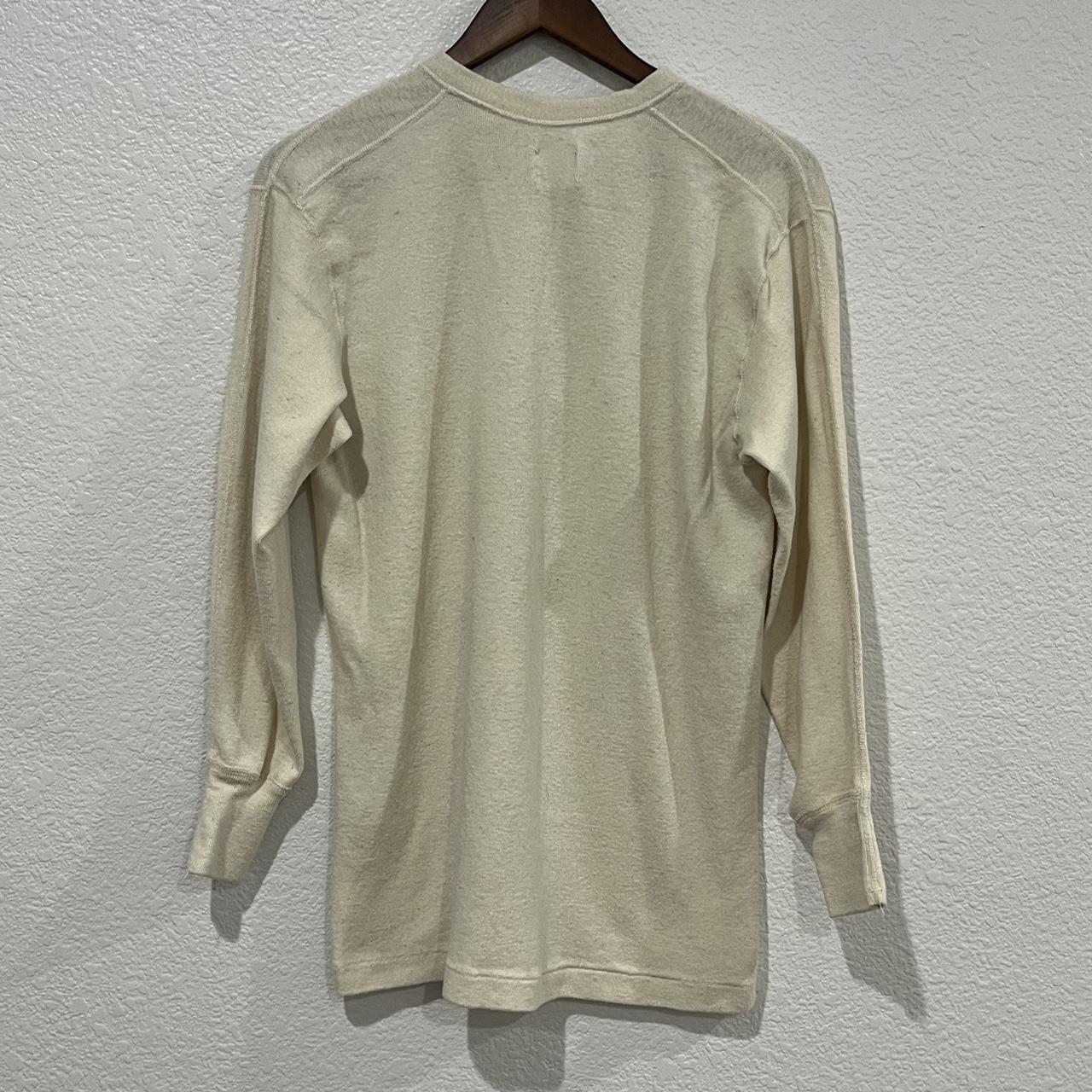 VINTAGE Military Cold Weather Undershirt Wool Henley... - Depop