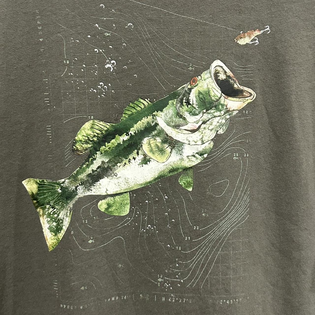 Under Armour Fish Shirt Youth XL Green Short Sleeve - Depop