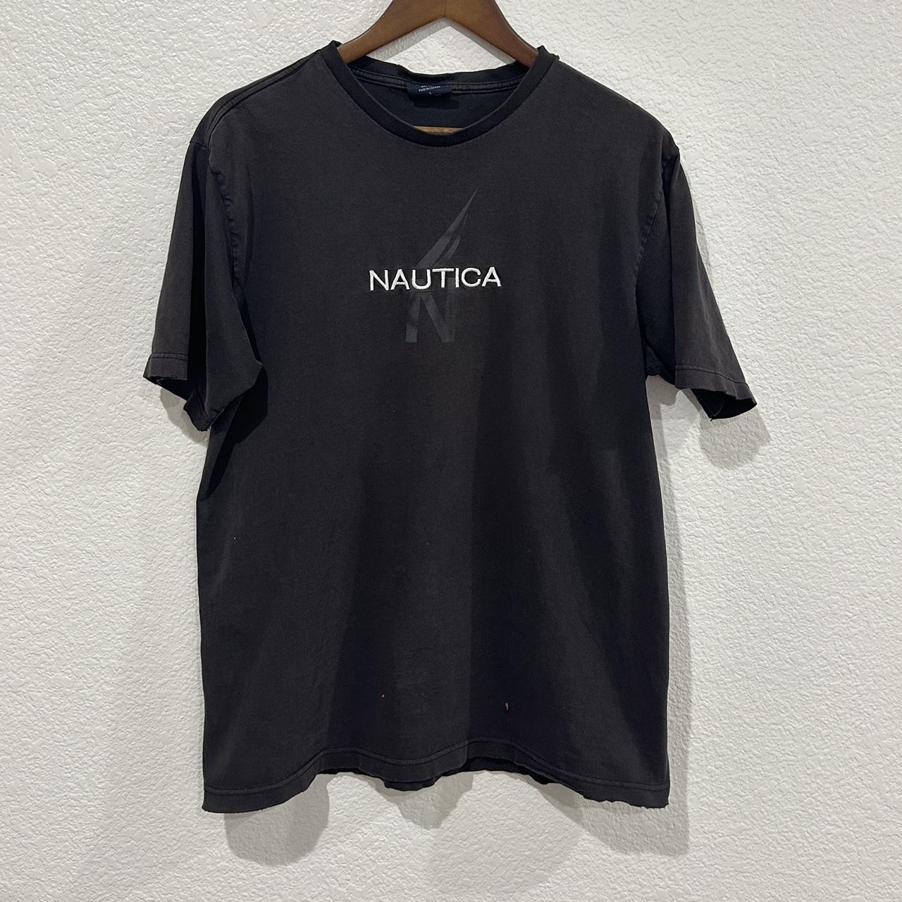 VINTAGE Nautica Shirt Adult Large Black Short Sleeve - Depop