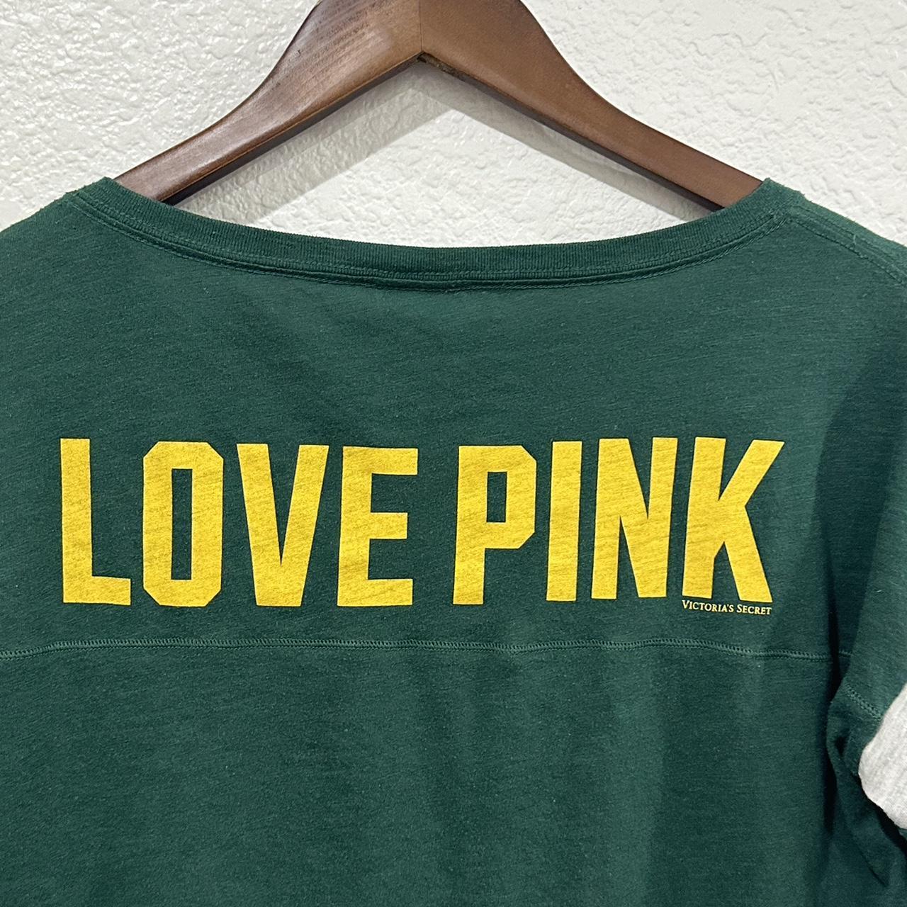 PINK Victoria's Secret, Tops, Pink By Victoria S Secret Green Bay Packers  Jersey Limited Edition