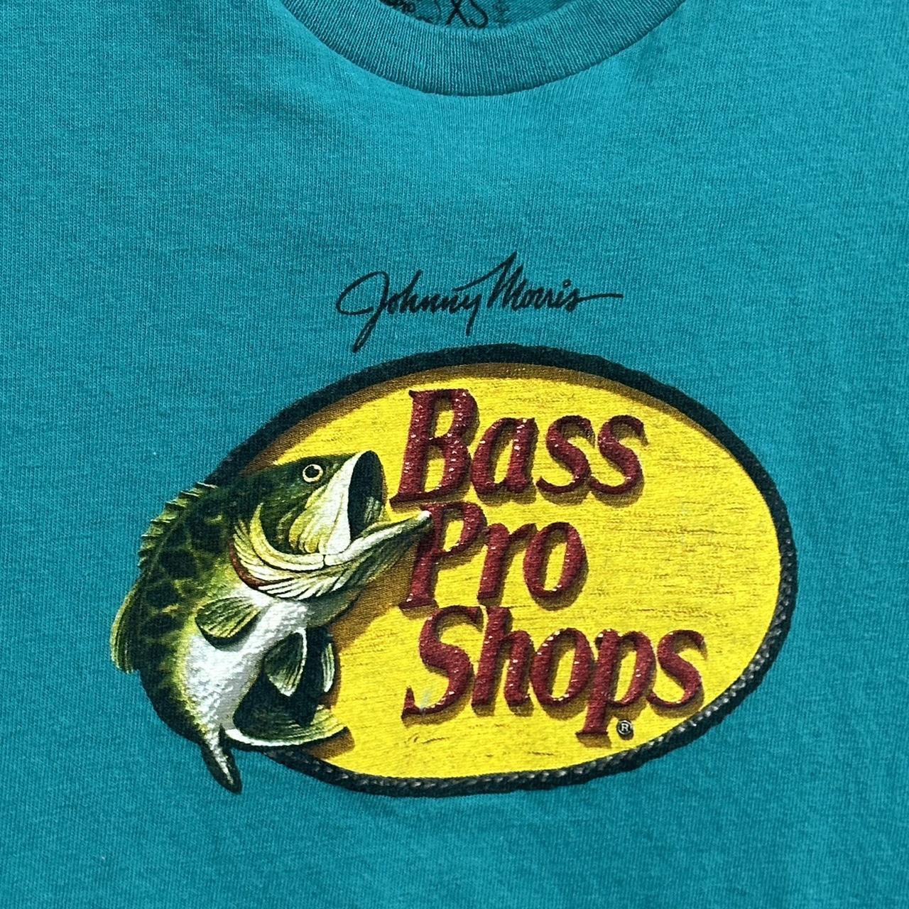 Bass Pro Fishing Shop Shirt Youth XS Teal Short - Depop