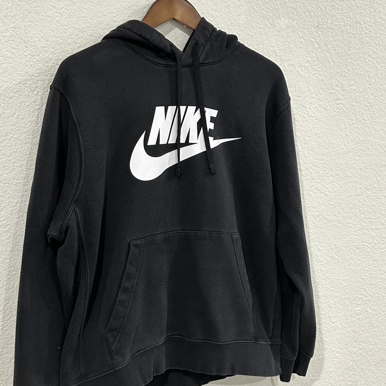 Black nike tick online hoodie