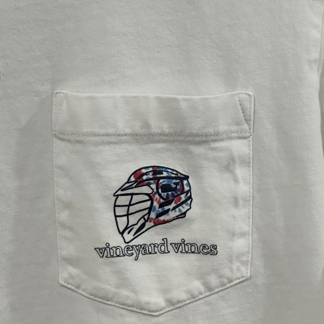 Vineyard Vines Shirt Mens Small White Lacrosse Lax Long Sleeve Crew Neck  Preppy