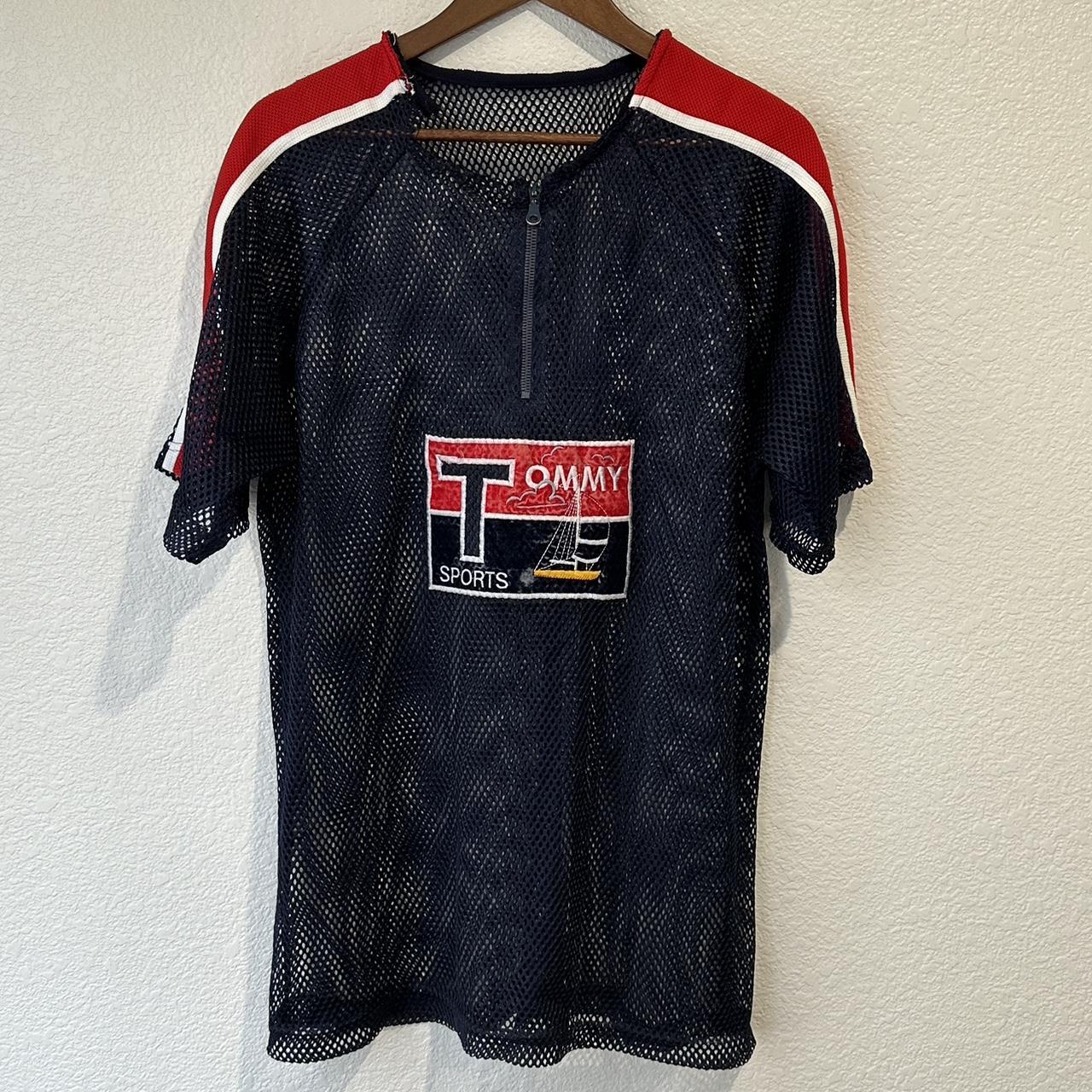 Vintage Tommy Jeans Mesh Jersey hot Style T-shirt