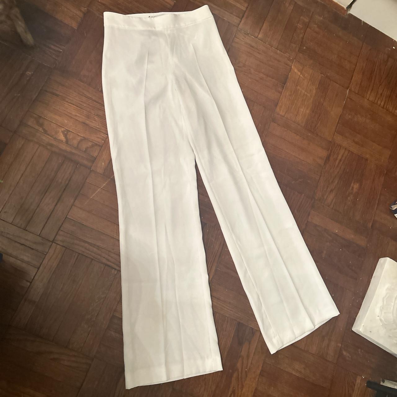 NWT Zara Mid-rise printed pants with adjustable - Depop