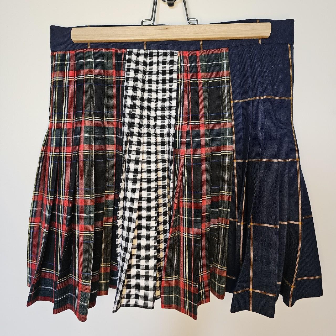 zara tartan mini skirt