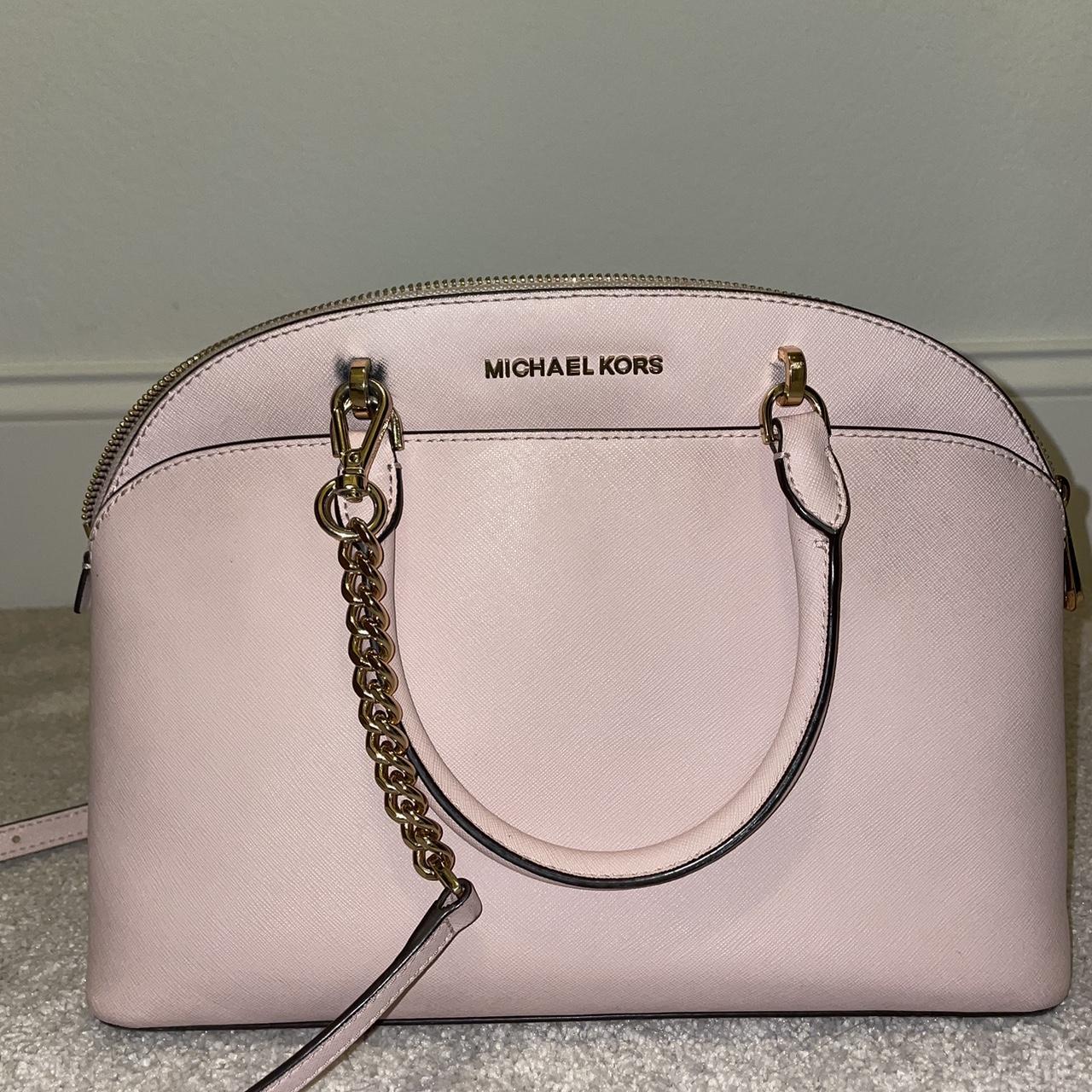 Pink Mk Emmy Satchel MICHAEL KORS Emmy Large Dome Satchel Blossom