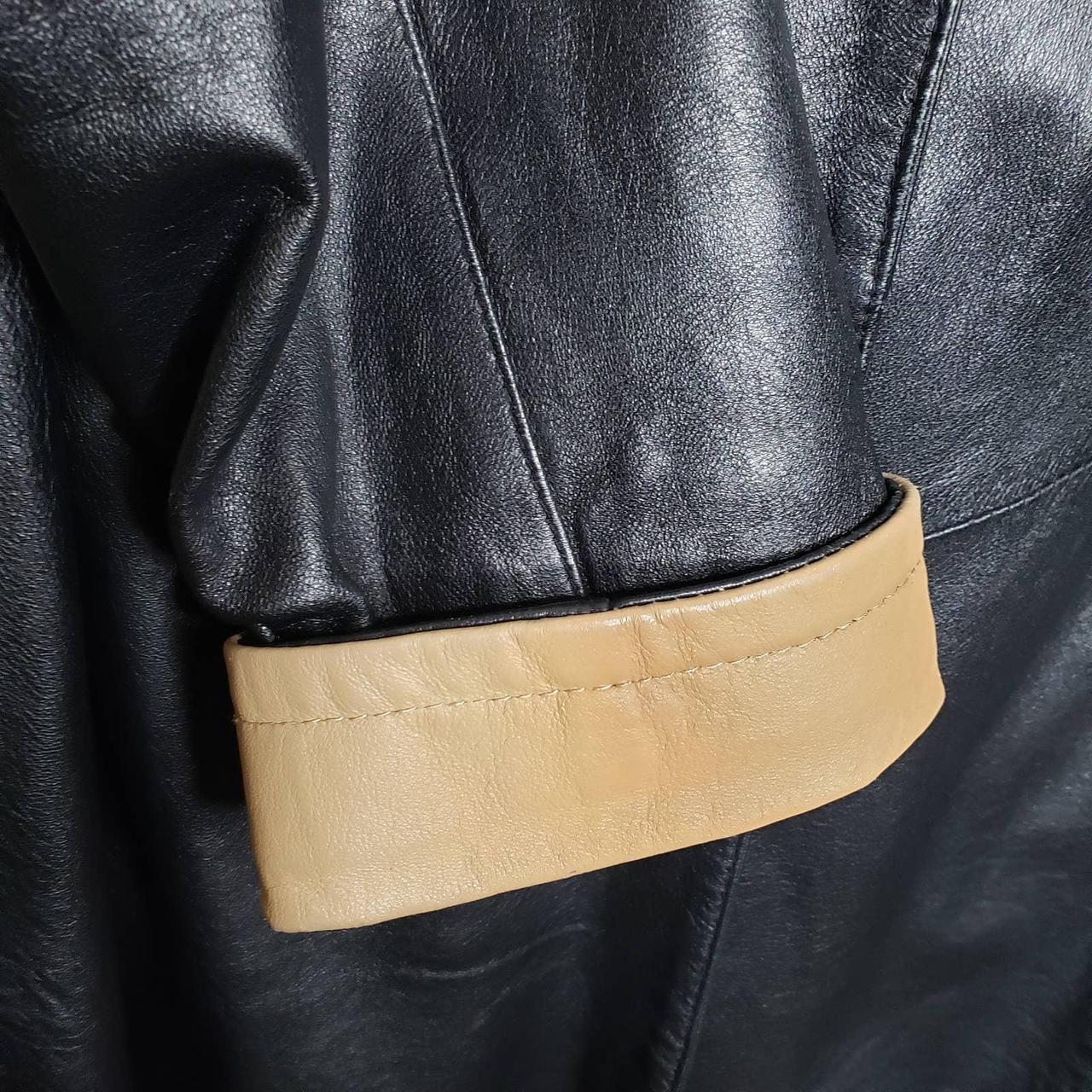 Vera Pelle genuine leather Italina made black jacket... - Depop