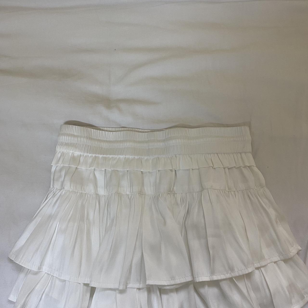 White Flannel shorts/viral skirt Perfect condition... - Depop