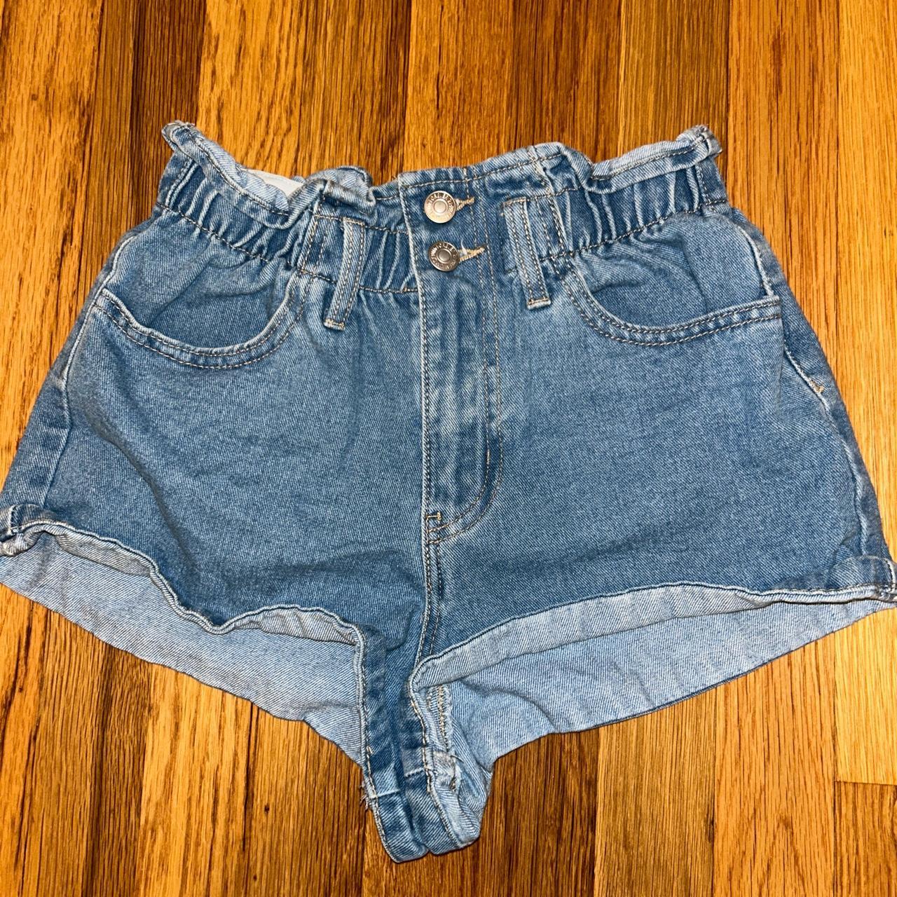 Forever 21 hot sale paperbag denim shorts