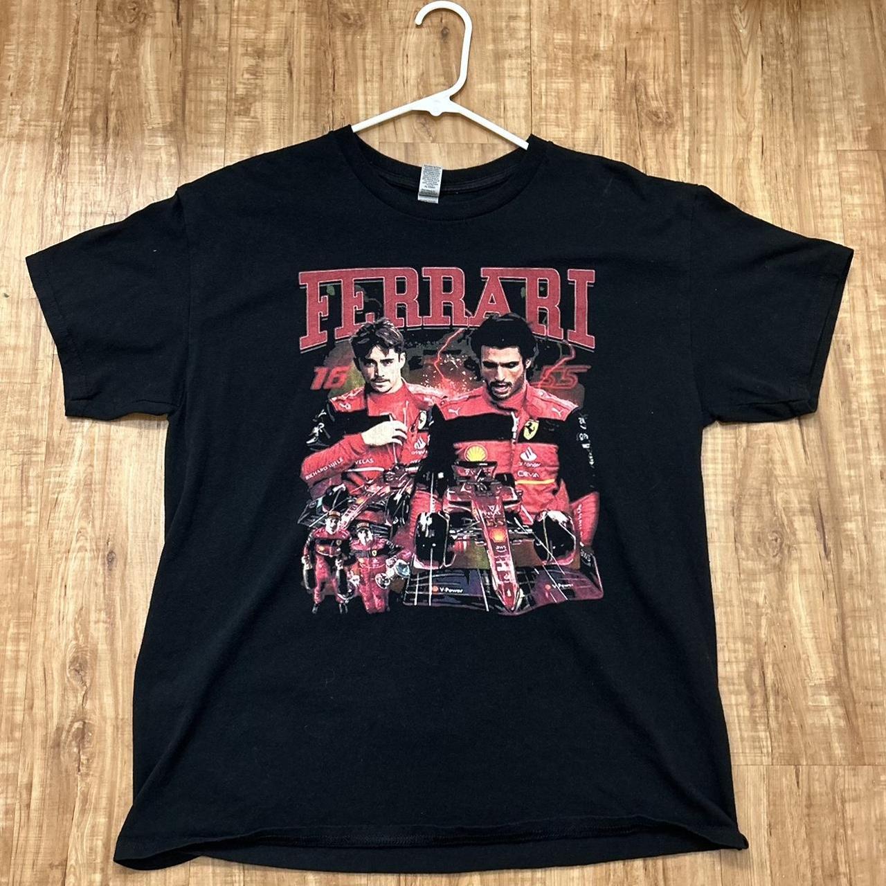 Ferrari Men's Black and Red T-shirt