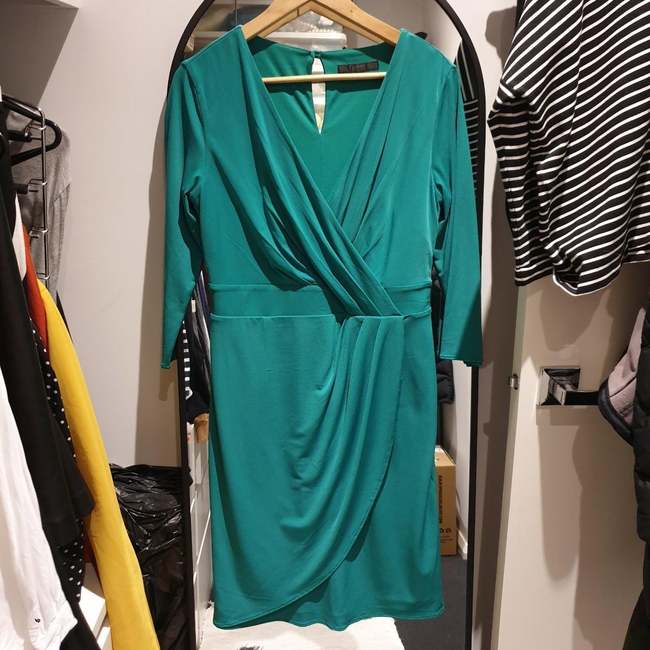 Coast emerald green draped formal dress Fully lined,... - Depop