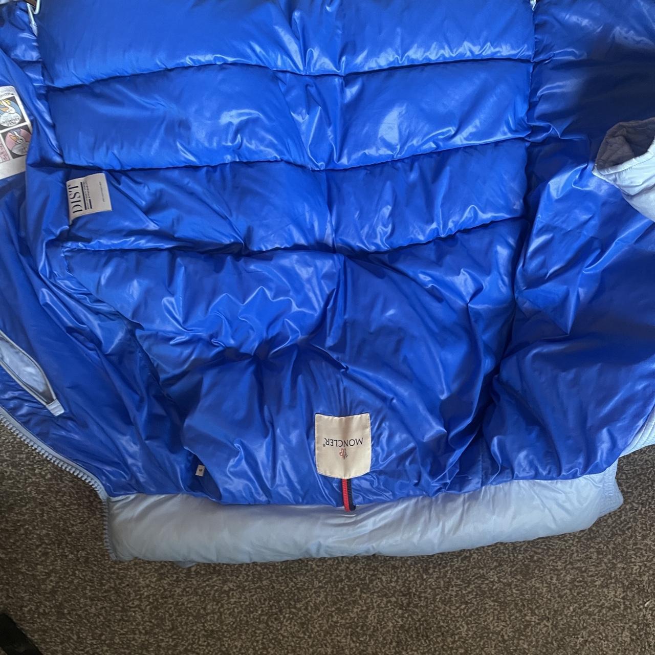 Baby blue moncler maya size 3 - Depop