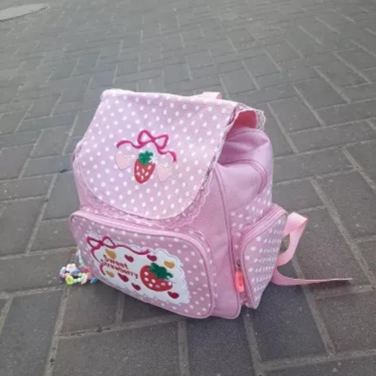 Kawaii Strawberry Backpack pretty spacious no... Depop