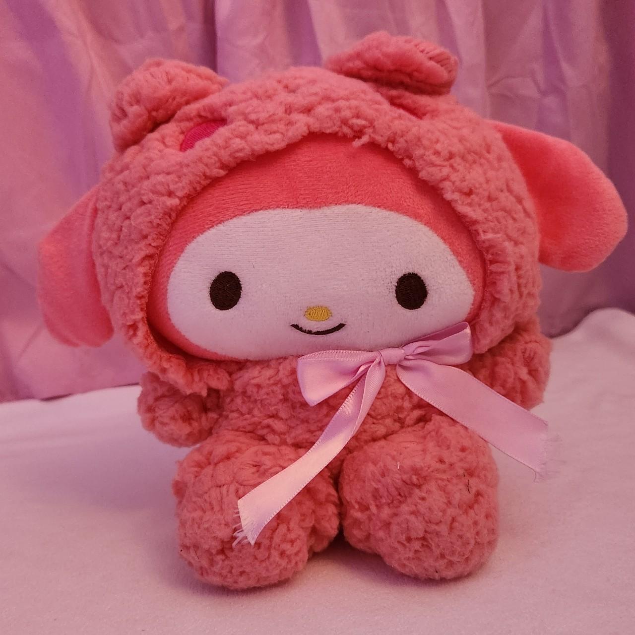 Medium Sized My Melody Kawaii Wool Plushie Size: 8... - Depop